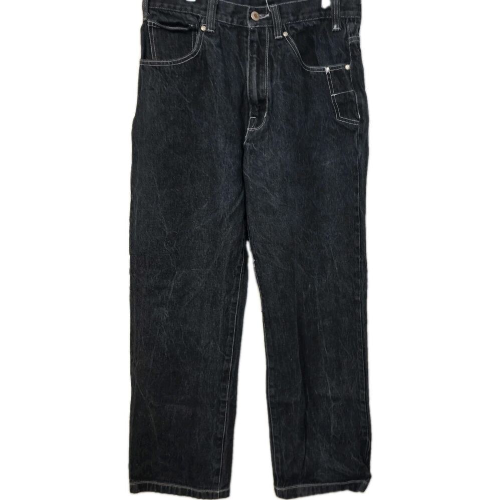 Vintage Def Jam Jeans Mens 32x33 Black Relaxed Wide Leg Denim Hip Hop Y2K
